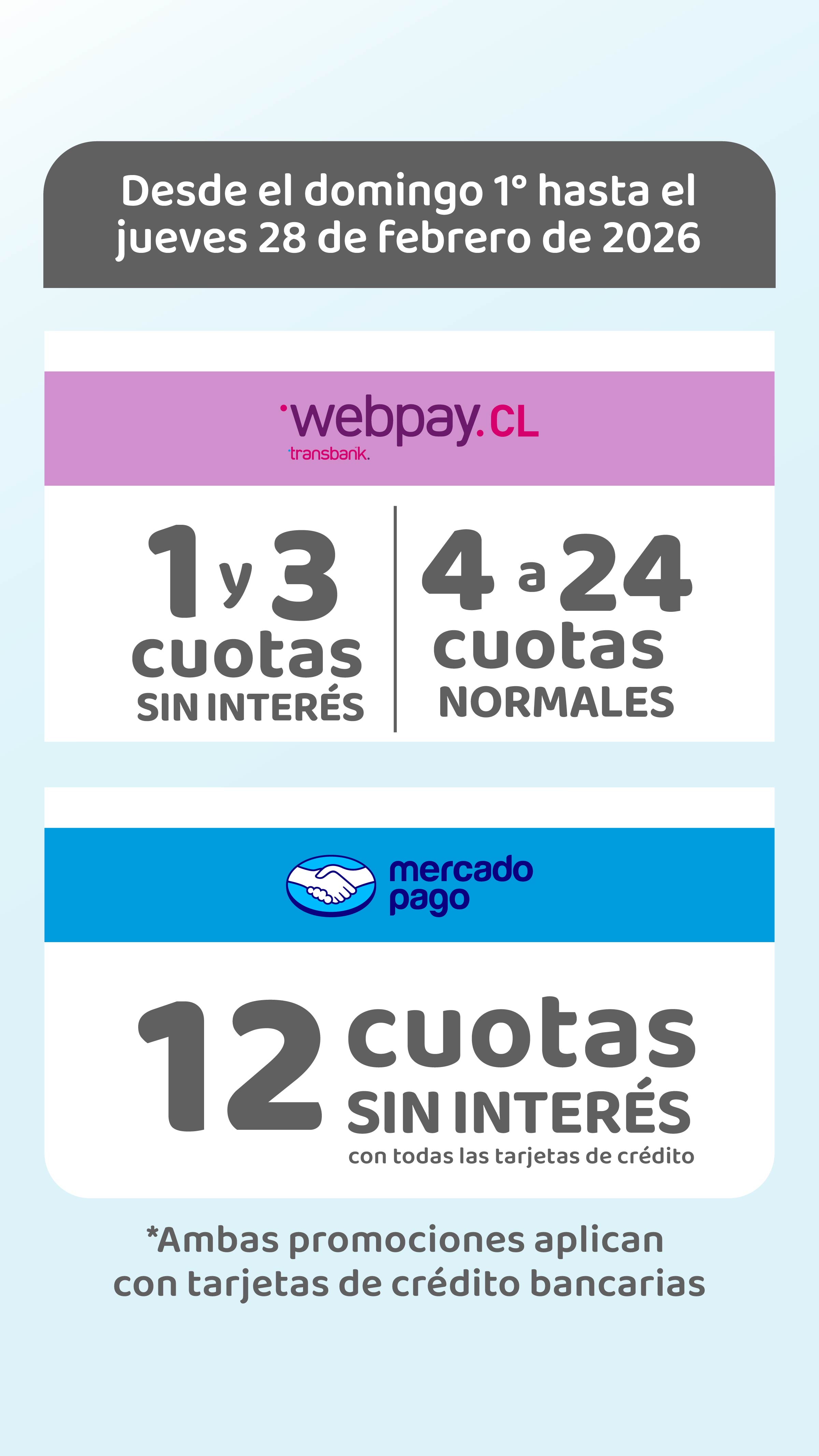 Promociones vigentes